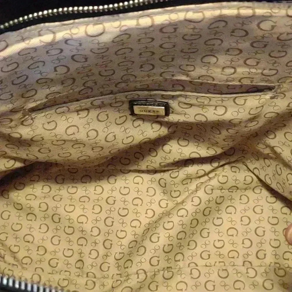 Guess large black 2 handle handbag - Picture 7 of 8